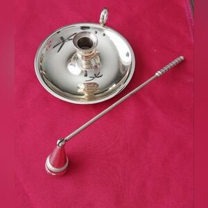 Vintage Baldwin Brass Candle Holder And Snuffer